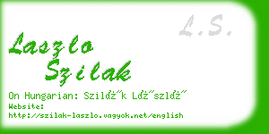 laszlo szilak business card